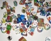Rainbow Cane Glass Lot
