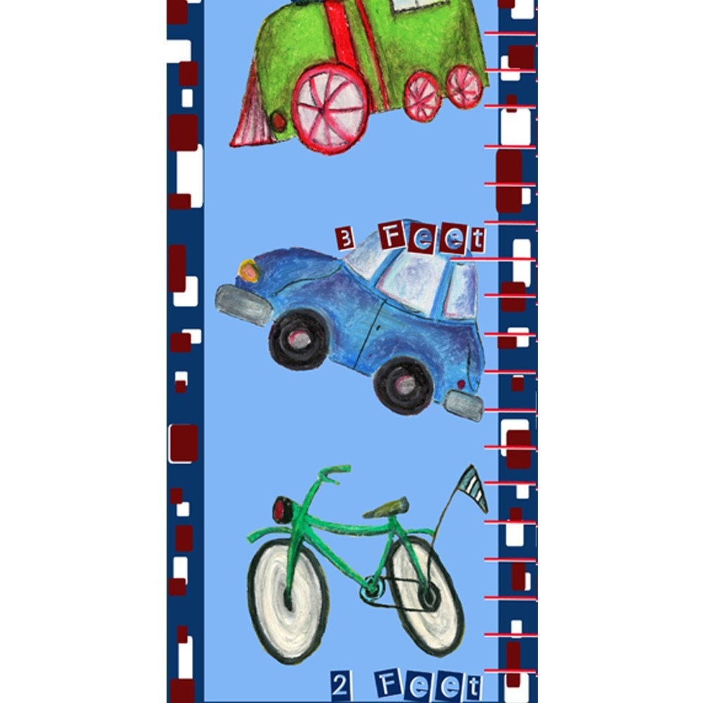 Kids Decor - In Transit plane, train, automobile Growth Chart