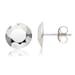 Silver stud earrings - geometric jewelry - faceted metal diamond studs - recycled sterling silver - Modern Rock Brilliant Studs