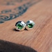 Tsavorite garnet earrings - emerald green - tiny stud earrings - recycled sterling silver - January or May birthstone -  Tiny Sweeties