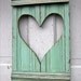 Mint Green Heart Shutter