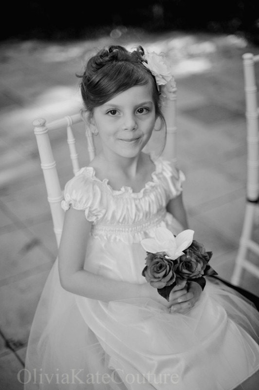Flower Girl Dress .  Walk in the Clouds
