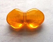 Vintage Transparent Orange West German Glass Bow Beads (30X) (B625)