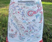 I Love CALIFORNIA Hostess APRON CUSTOM
