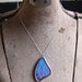 Real Butterfly Wing Necklace Blue Morpho Pendant