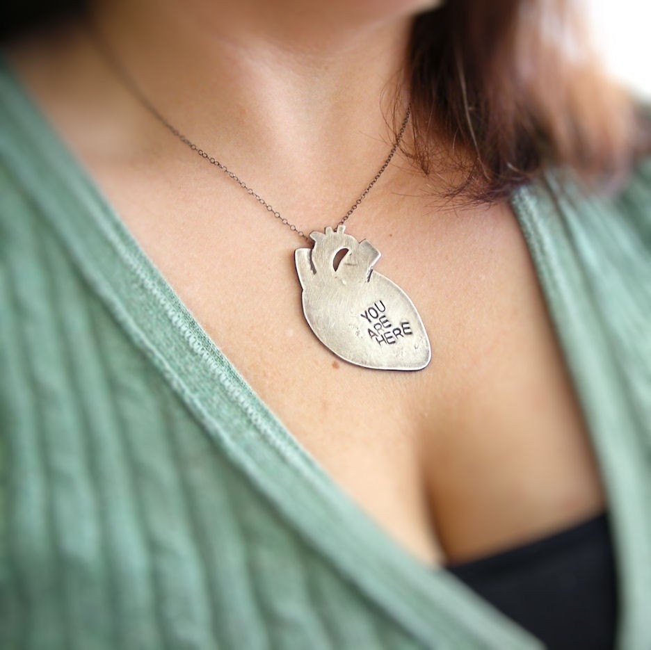 Anatomical Heart Sterling Silver Necklace Made To Order