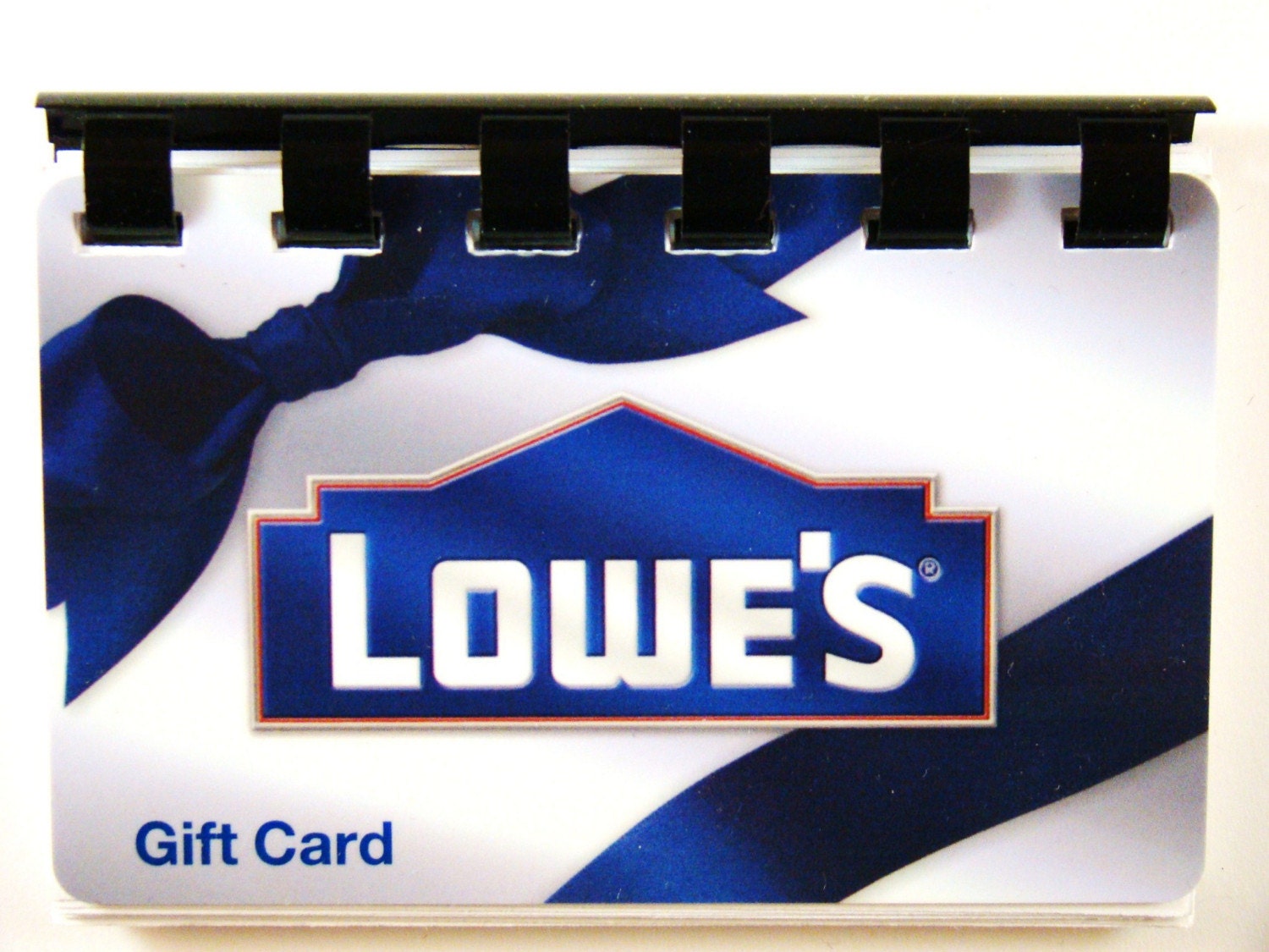 Lowes Giftcard  Notebook  ----  No Cash  Value on Card
