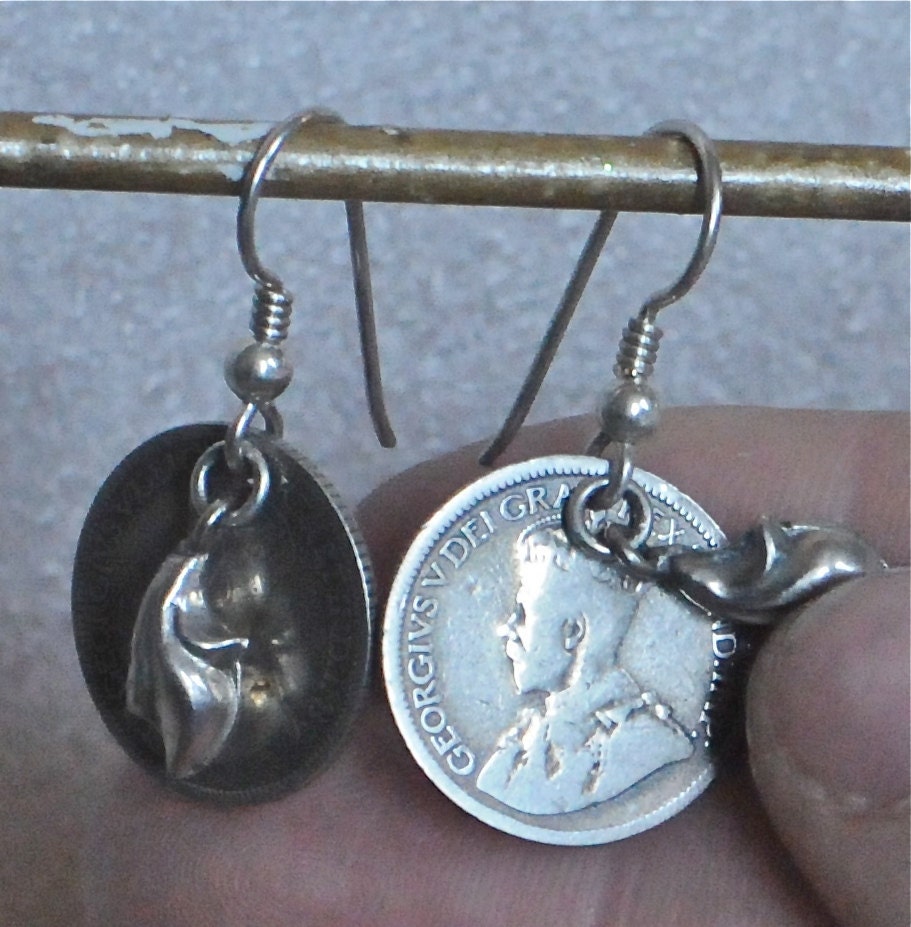 Vintage Silver Coin Earrings with Sterling Silver Ear wire (Yamud & Baluchi)