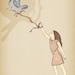 Digital print, bird illustration drawing wall art decor - FREE SPIRIT