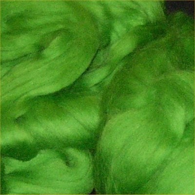 Merino 64s Tops/Rovings felt/spinning 100g (3.53oz) - BRIGHT GREEN