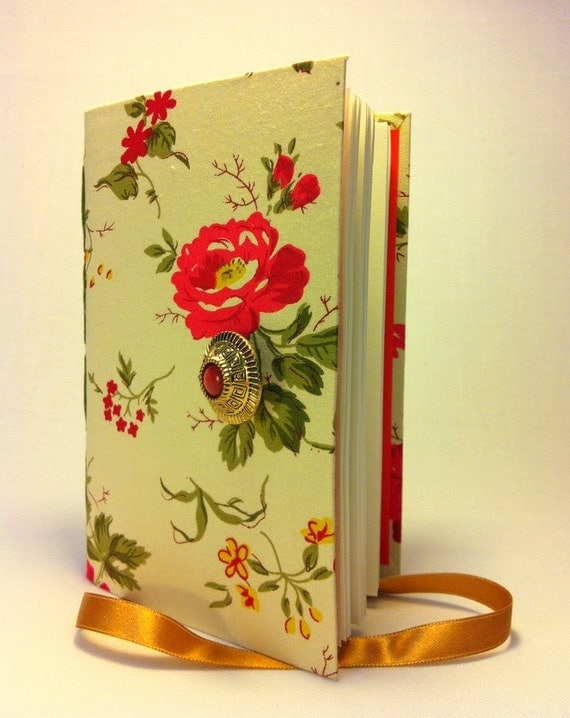 Diary journal, writing journal, travel journal, notebook, handmade, lined paper for writing, memories, Flowers book, lined journal