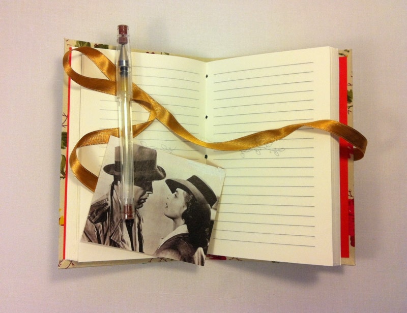 Diary journal, writing journal, travel journal, notebook, handmade, lined paper for writing, memories, Flowers book, lined journal