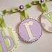 Hand Painted Childrens Baby Nursery Round HANGING WALL LETTERS
