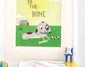 Dog Kids Art Nursery Boy Print
