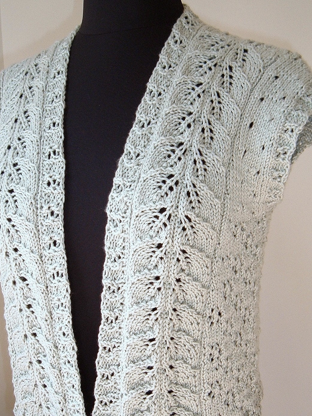 Bolero Vest aqua cotton