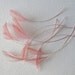 MAUVE Stripped Rooster "Eyelash" Feathers, 15 Pcs