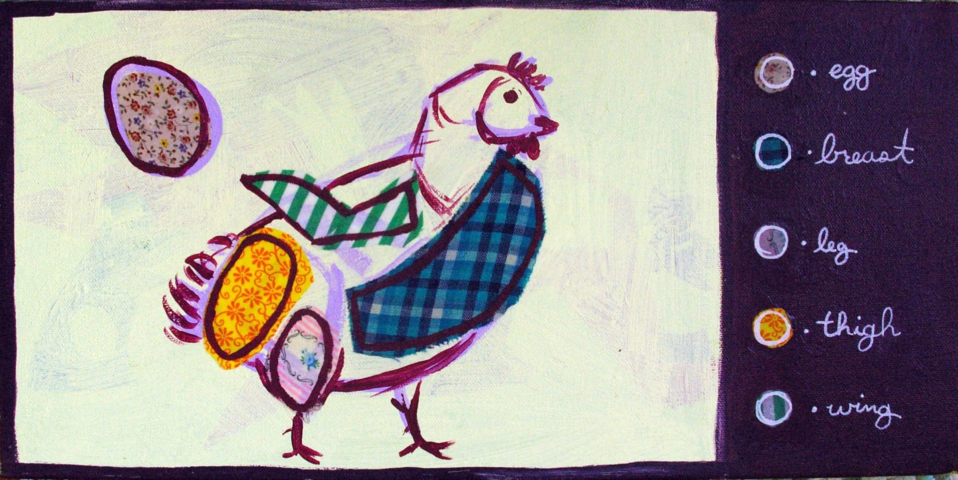 SALE: Meat chicken postcard (Orig. 2.50)