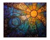 Tonight : Modern Sacred Geometry, Night Sky - 8x10 Metallic Print