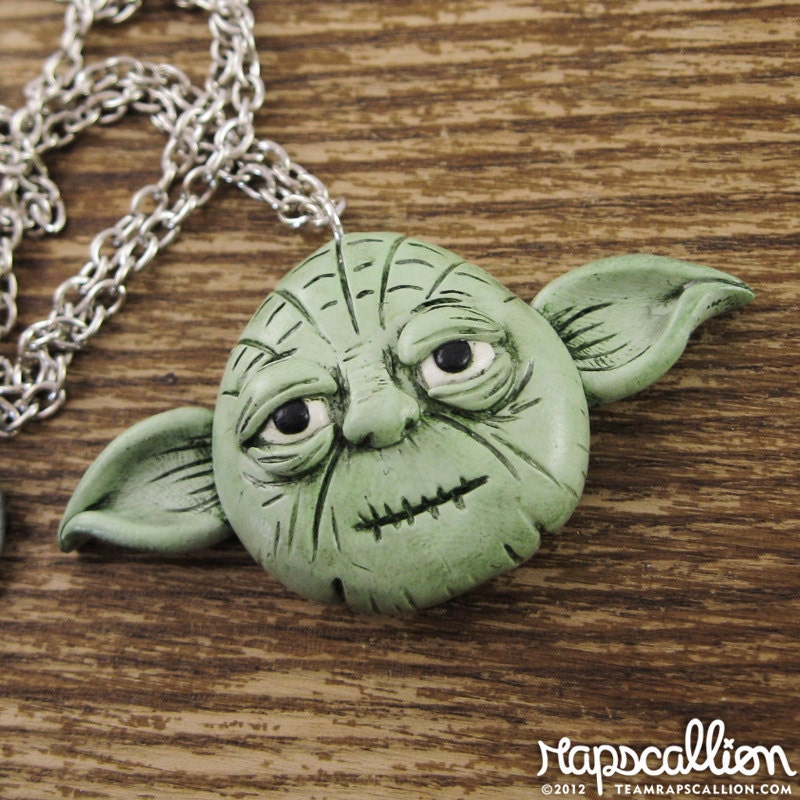 Jedi Master Yoda Polymer Clay Necklace