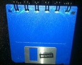 Blue Floppy Disc Spiral Post-it Note Holder