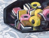 5x7 Original Painting - English Allsorts