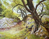 18x24 Original Painting - Green Path