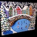 Kids Ice Skate Holidays Christmas Winter Whimsical Folk Art Painting