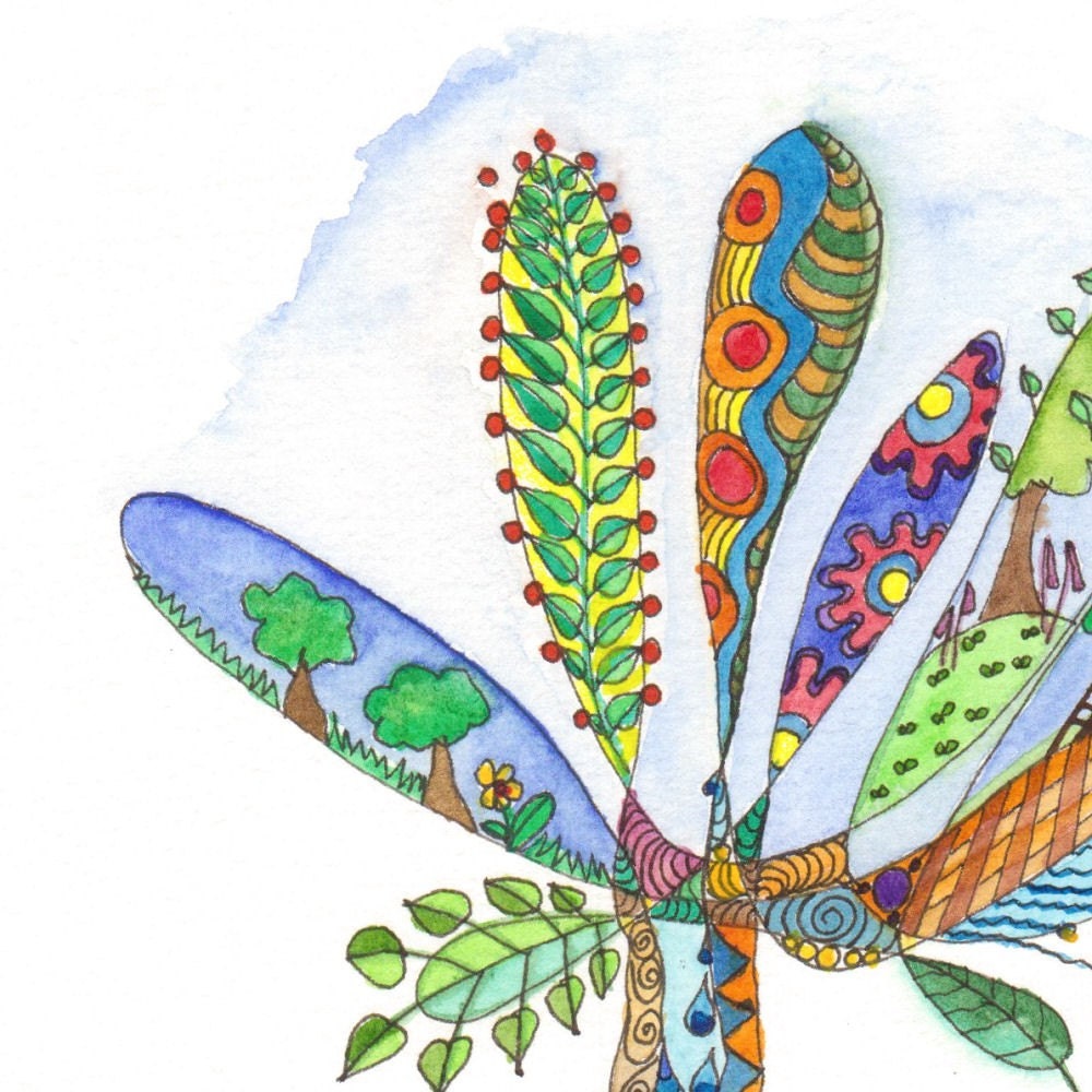 Original watercolour painting, Tree of Life 12, by melanie j cook