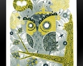 Enamored Owl / Letterpress Limited Edition