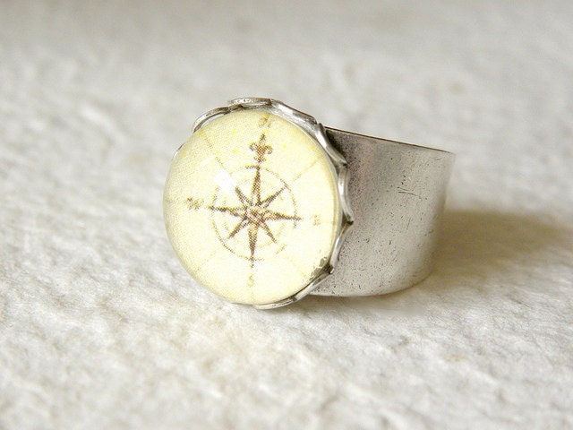 Antique Compass Ring - Pick your design