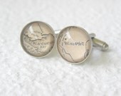 Game of Thrones Cuff Links  - Map of King's Landing and Winterfell or Choose your Landmarks