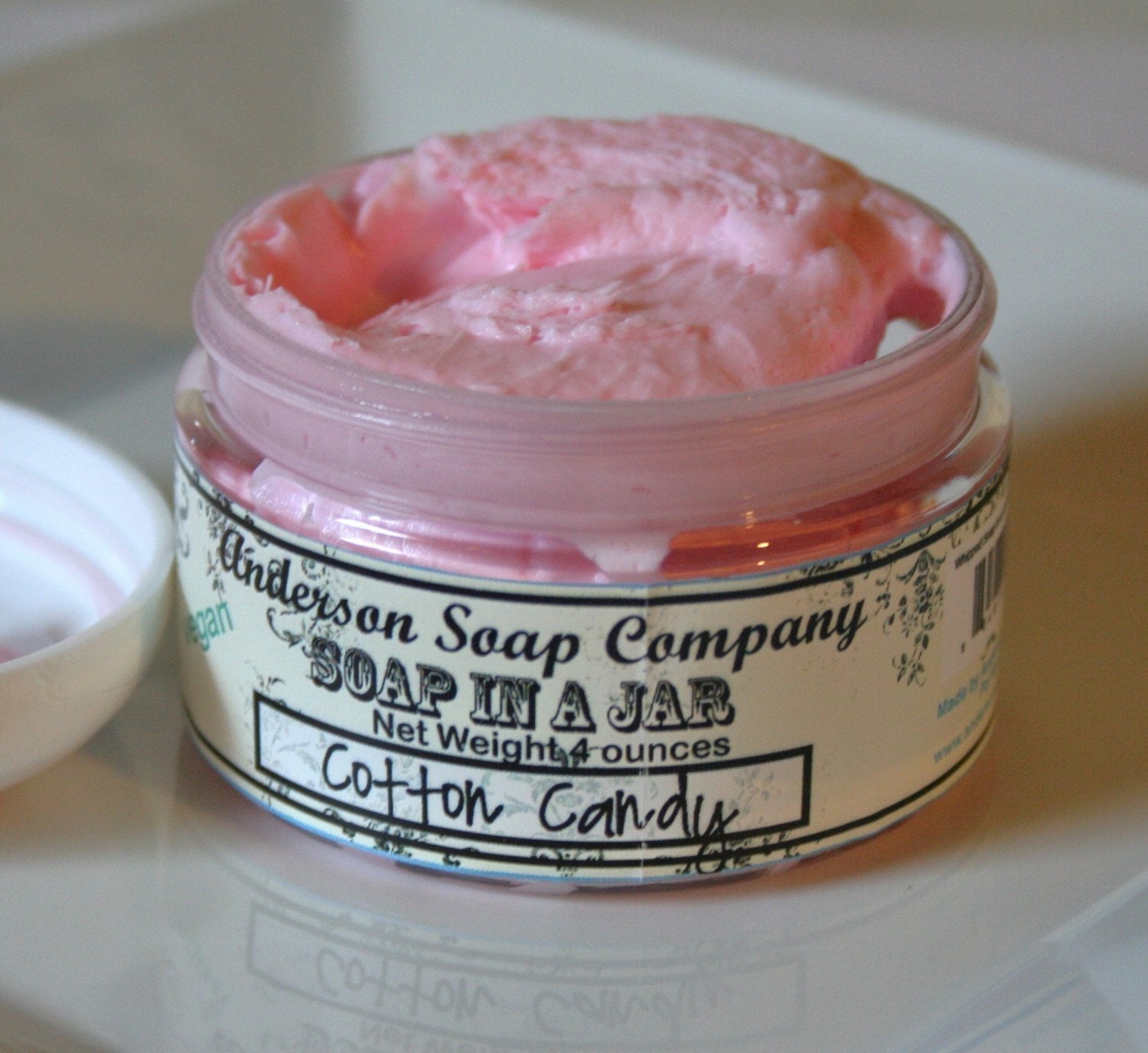 Cotton Candy (4 oz. jar) Soap In A Jar (Fluffy Whipp) (Vegan)