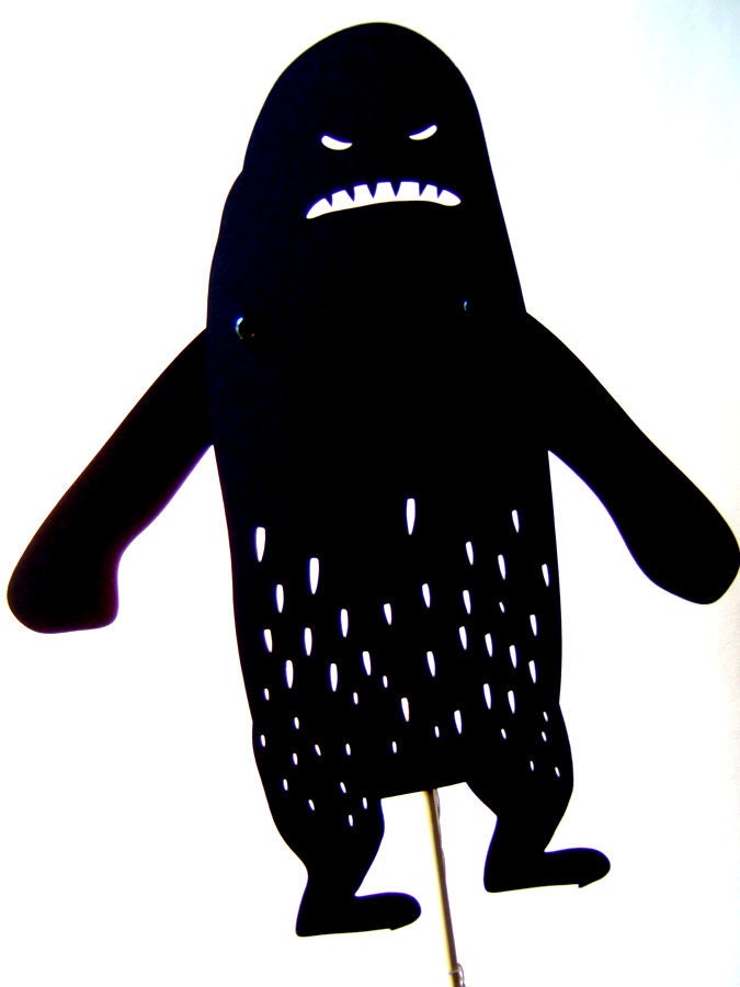 Yeti shadow puppet