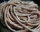 Sale, Peach, Pink Shell Heishi Beads, 24" Strand, 6X1-3mm