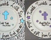Twinkle Twinkle Little Star What a Gift From God You Are Custom 10.5 inch Personalized with birth or Baptism date Porcelain Plate