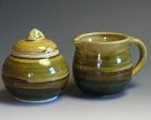 Cream and Sugar Set - Celadon Green