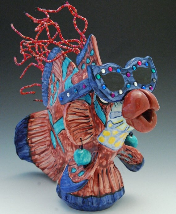 Ceramic Fish Teapot Mandarinfish Made to Order