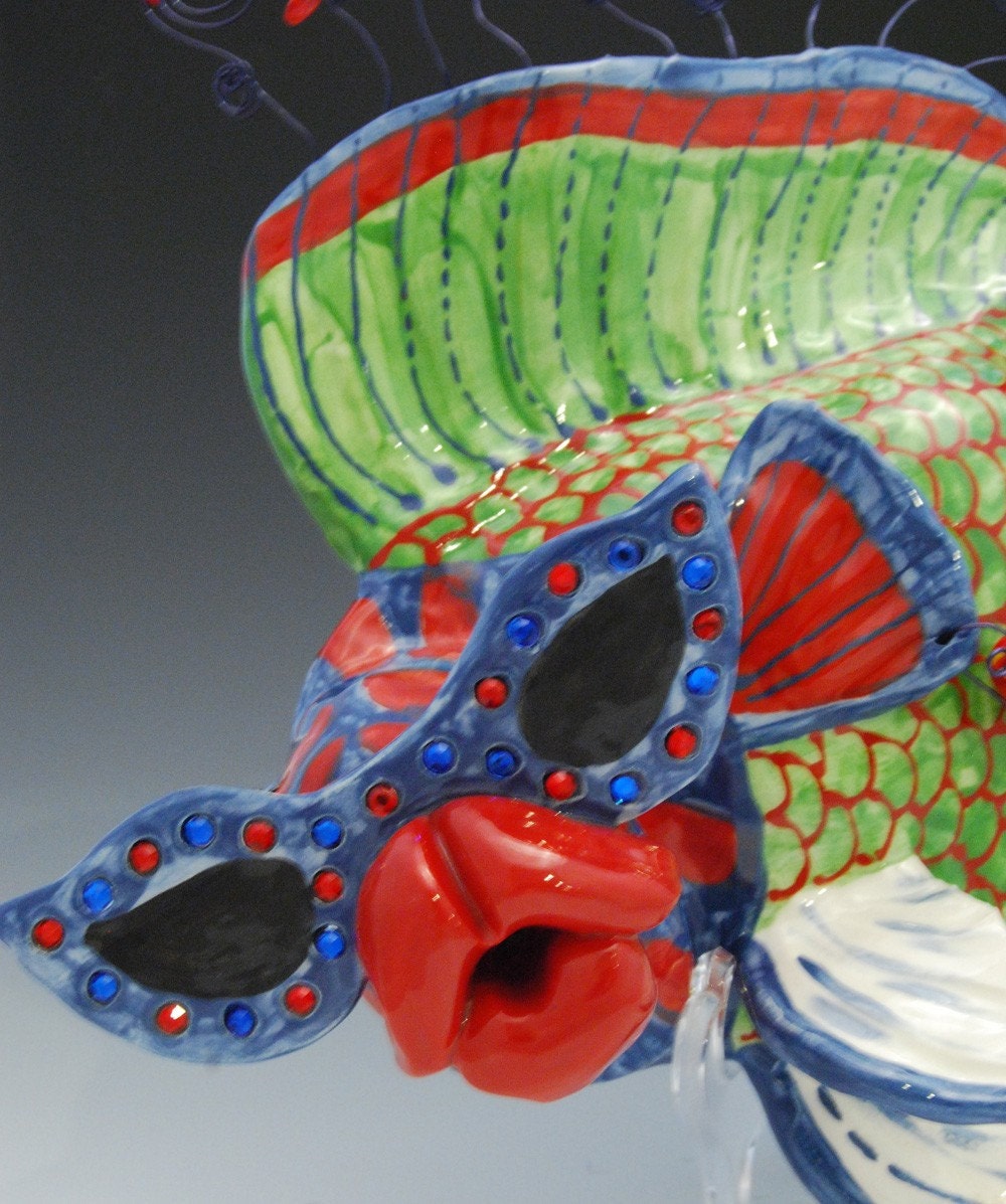 Handmade Fish Wall Sculpture Catch and Release