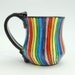 Handmade Ceramic Rainbow Striped Mug Roy G Biv Made to Order