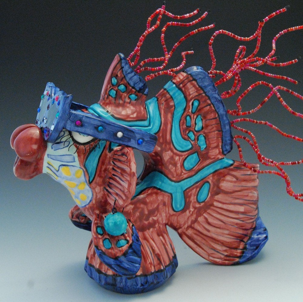 Ceramic Fish Teapot Mandarinfish Made to Order
