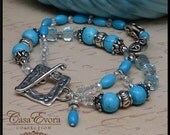 Sky Blue Topaz, Morenci and Kingman Turquoise, and Sterling Silver - PRICE REDUCTION