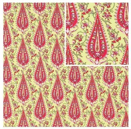 SALE 1 Yard - NEW Amy Butler - Love Collection - Cypress Paisley in Lime