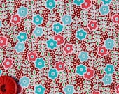 SALE Sweet Tooth by Anthology - Small Floral in Brown-Aqua-Pink - 1 yard listing