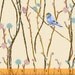 SALE - 1 yard of Full Bloom by Bari J Ackerman - Birds in Bloom in Ivory