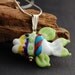 Natalia the Fish Lampwork on a Interchangeable Pendant and Sterling Silver Necklace by Melissa Vess Glass Art - SRA