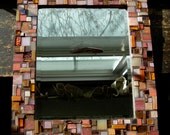Orange and Pink Patchwork Mirror
