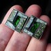 Mosaic Cufflinks in Elegant Green