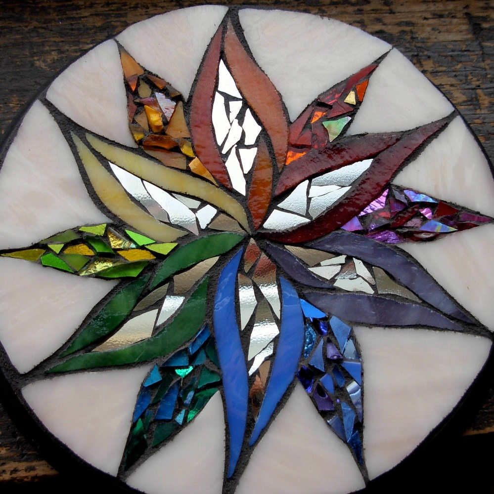 Rainbow Starflower Mandala Mosaic