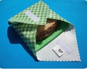 2 wraps plus 2 naps  CHOOSE your set cloth lunch napkin and eco friendly sandwich wrap