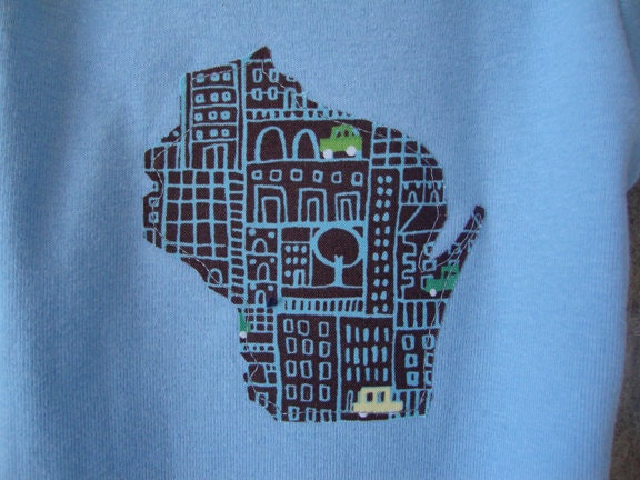 wisconsin onesie infant baby blue 6-12m 12-18m toddler 2 and 4